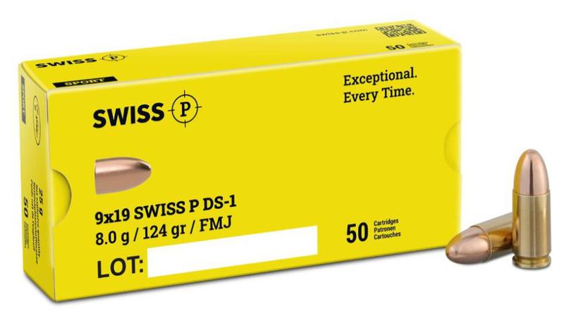 SWISS P FMJ 9mm Para 124gr.