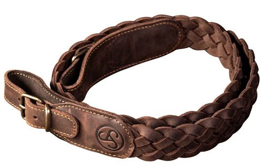 Sauer Gewehrriemen Leder - geflochten