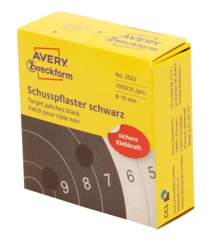 Schusspflaster 18mm Schwarz