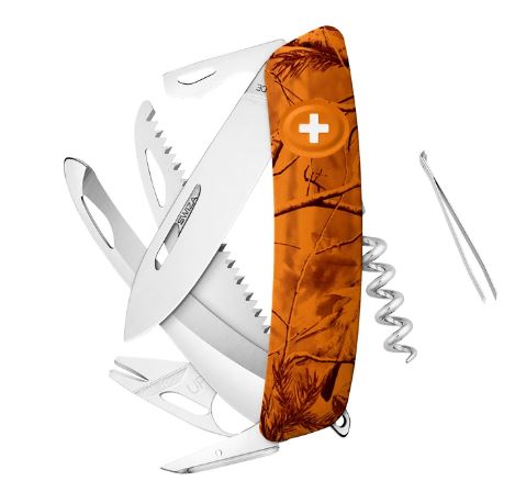 Swiza Schweizer Messer never Lost, Camo-orange