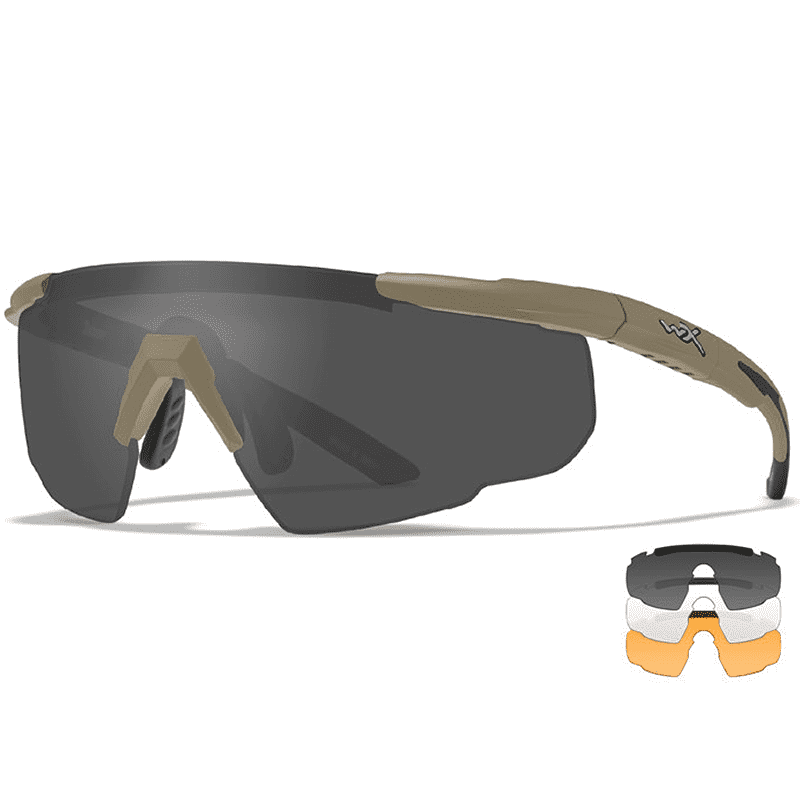 WILEY X Saber Grau/Klar/Orange Tan Frame