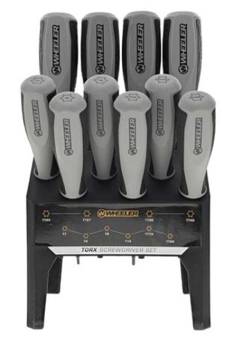 Wheeler 10-teiliges Torx Schraubendreher Werkbank Set